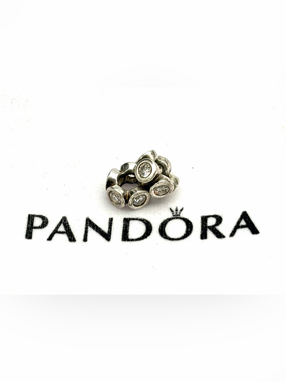Pandora Retired Sterling Silver Lights Spacer Charms -set of 2- 790226CZ